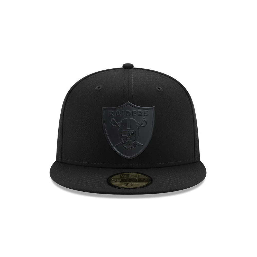 Las Vegas Raiders Black on Black Metal Badge 59FIFTY Fitted (final sale)