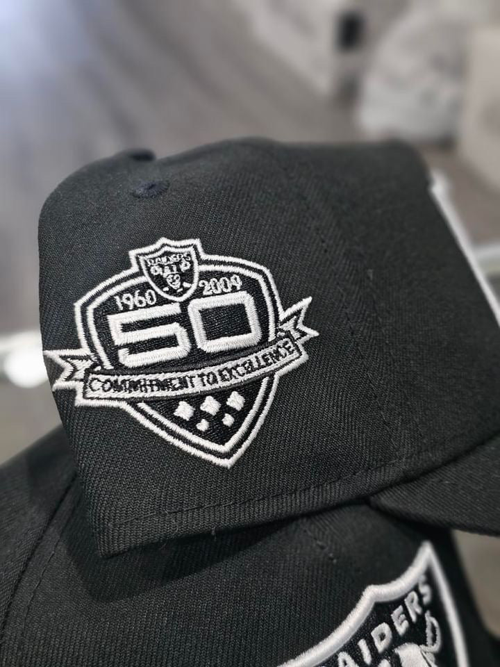 Las Vegas Raiders 50th SP Black 9Forty A-Frame Snapback