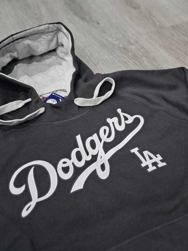 Los Angeles Dodgers Men’s BLACK Sweatshirt Antigua Victory Pullover Hoodie