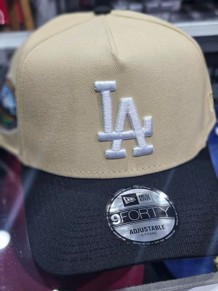 Los Angeles Dodgers Cream & Black 9Forty A-Frame Snapback