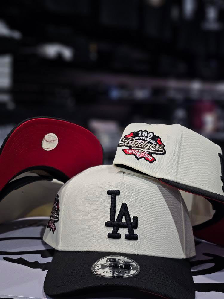 Los Angeles Dodgers Cream & Black 9Forty A-Frame Snapback
