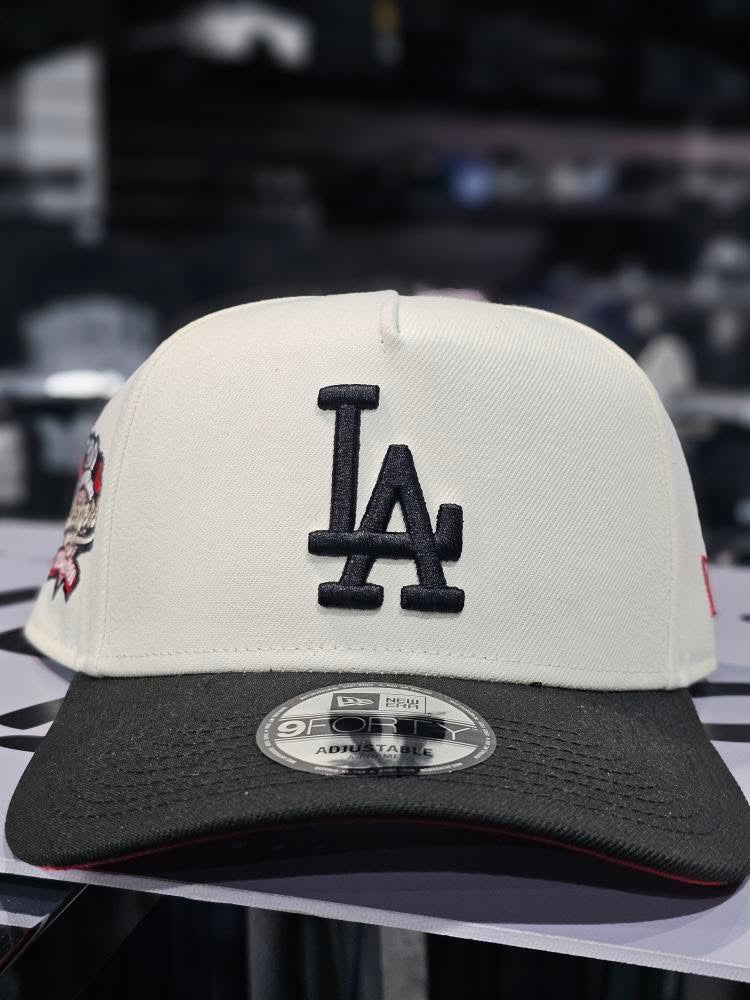 Los Angeles Dodgers Cream & Black 9Forty A-Frame Snapback
