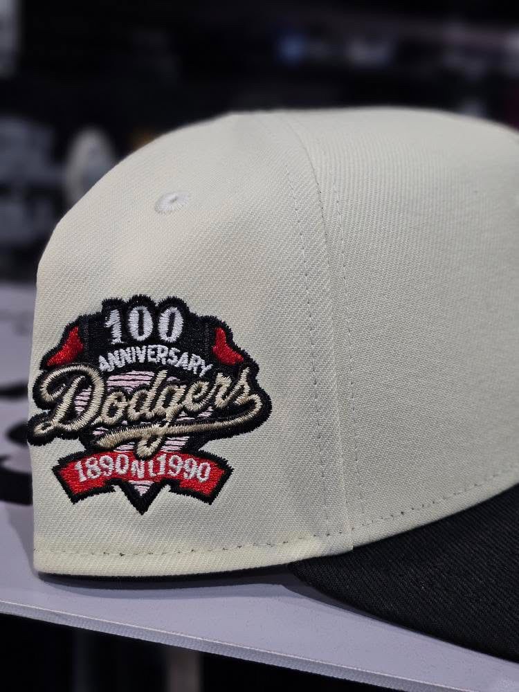 Los Angeles Dodgers Cream & Black 9Forty A-Frame Snapback