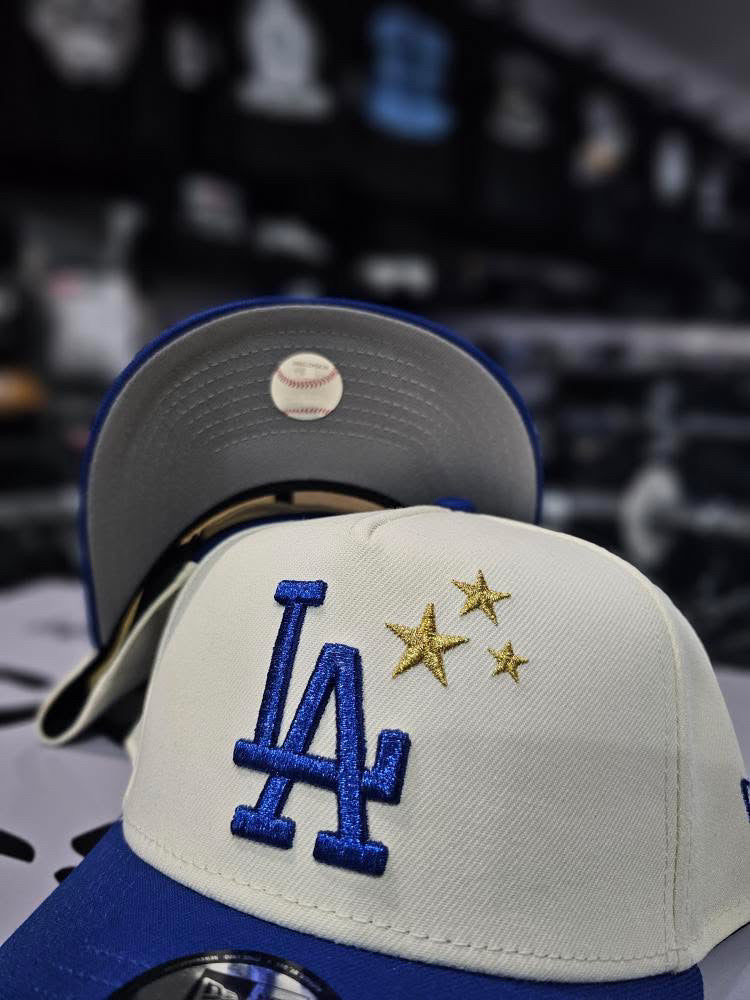 Los Angeles Dodgers Cream & Blue 9Forty A-Frame Snapback