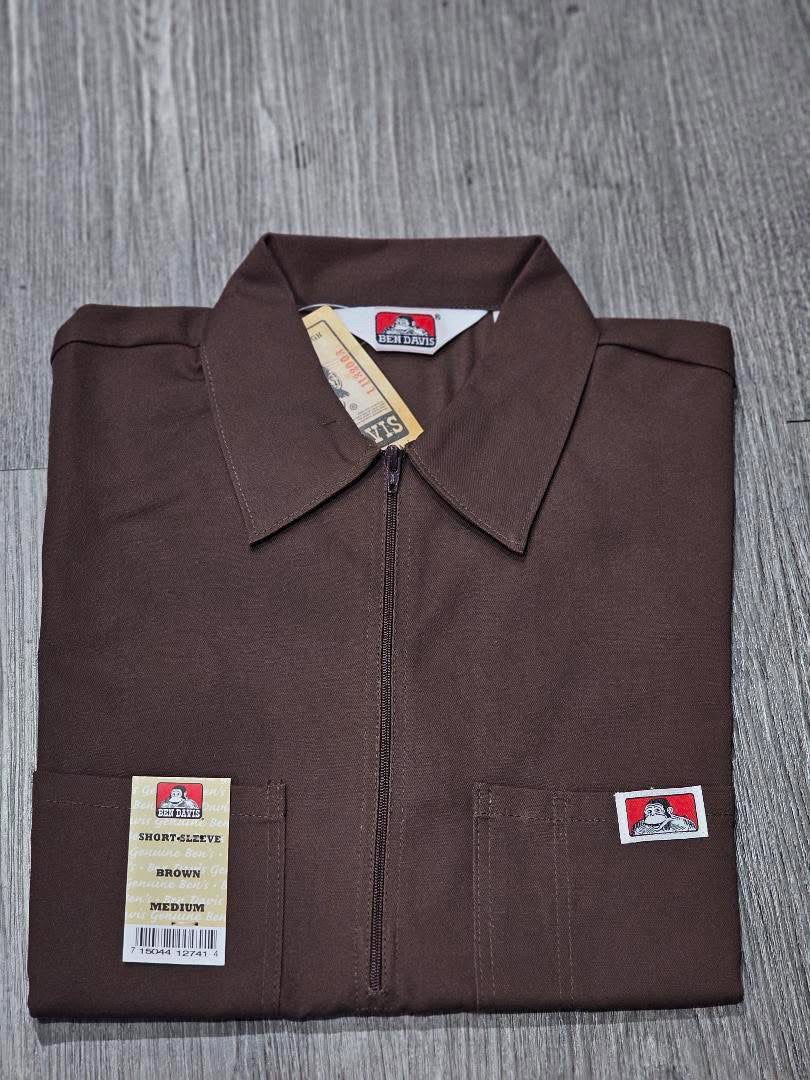 Ben Davis Brown Short Sleeve 1/2 Zip
