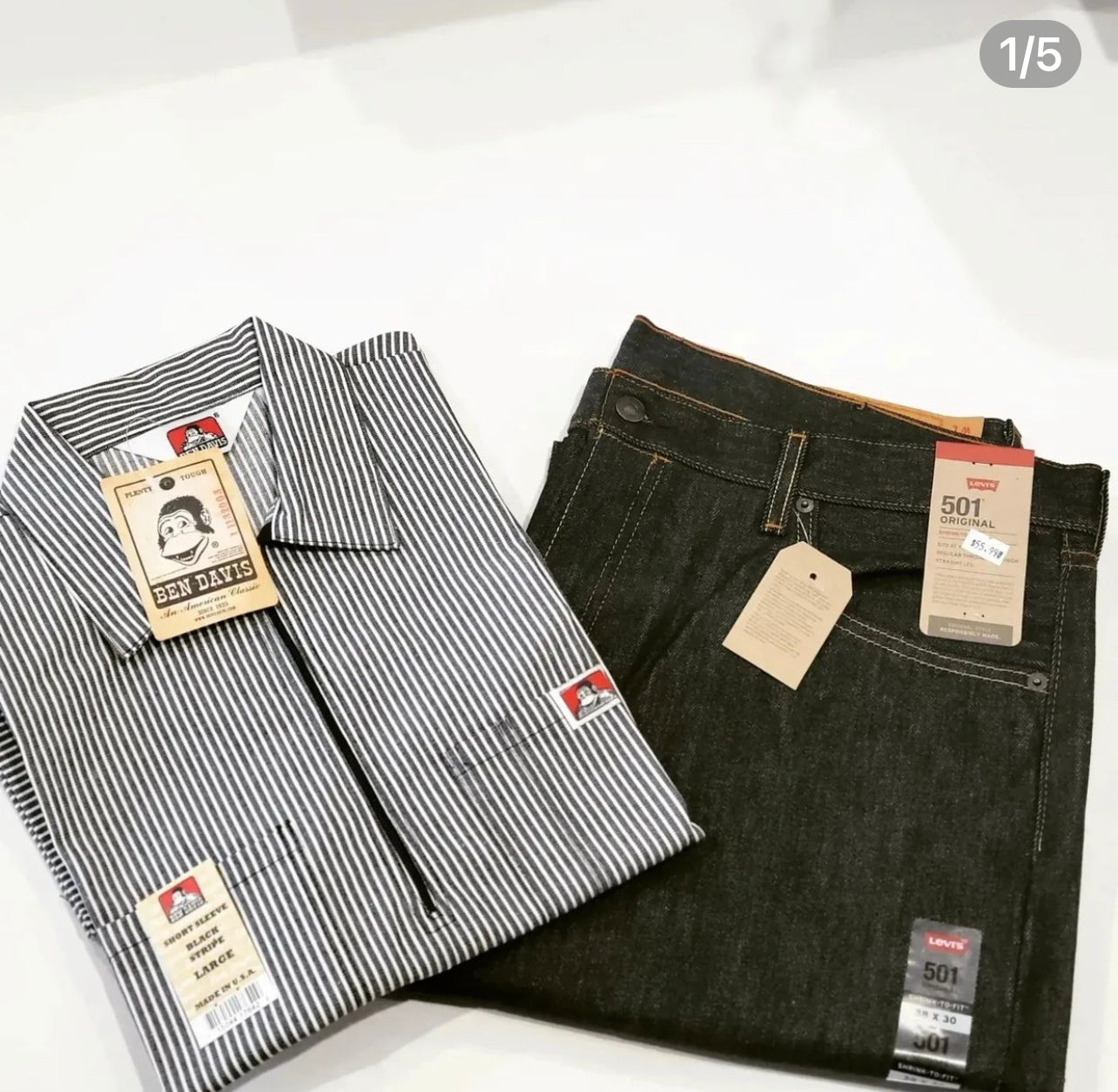 LEVI'S Men's 501® Original Shrink-to-Fit™ Jeans Indigo black