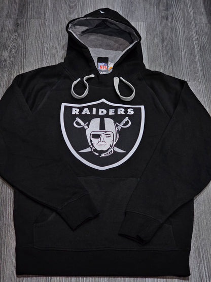 Raiders Antigua Victory Pullover Hoodie - Black