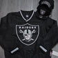 EMBROIDERED RAIDERS WINDBREAKER BIG LOGO FRONT JACKET