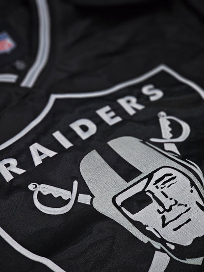 EMBROIDERED RAIDERS WINDBREAKER BIG LOGO FRONT JACKET