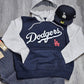 Two-tone  Navy/gray Dodgers pullover hoodie