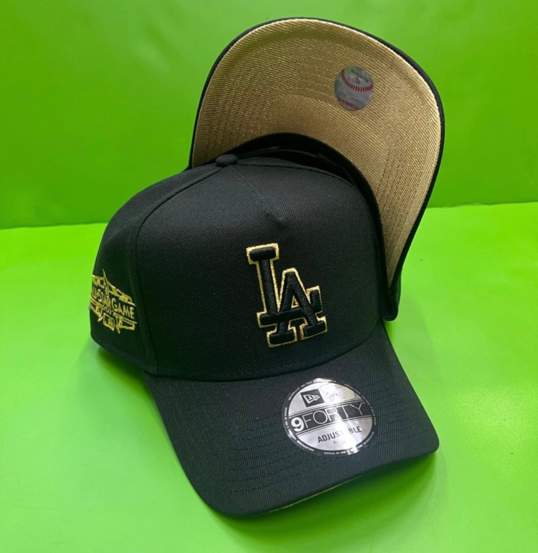 Los Angeles Dodgers Black & Gold 9FORTY A-Frame Snapback All Star Game side patch