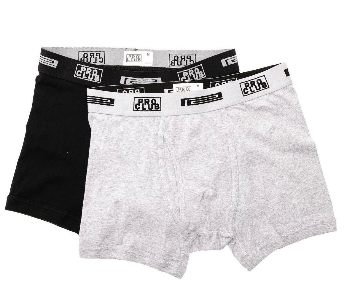 Pro Club Men's Comfort Soft Cotton Boxer Brief (2 Pack) Final Sale