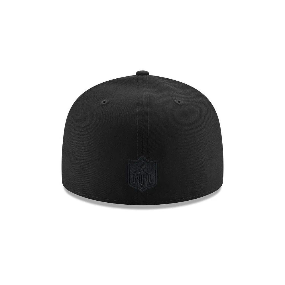 Las Vegas Raiders Black on Black Metal Badge 59FIFTY Fitted