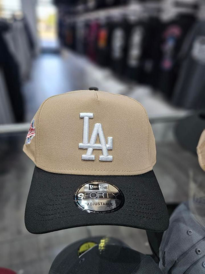 Los Angeles Dodgers Khaki & Black 2 Tone 9Forty A-Frame Snapback