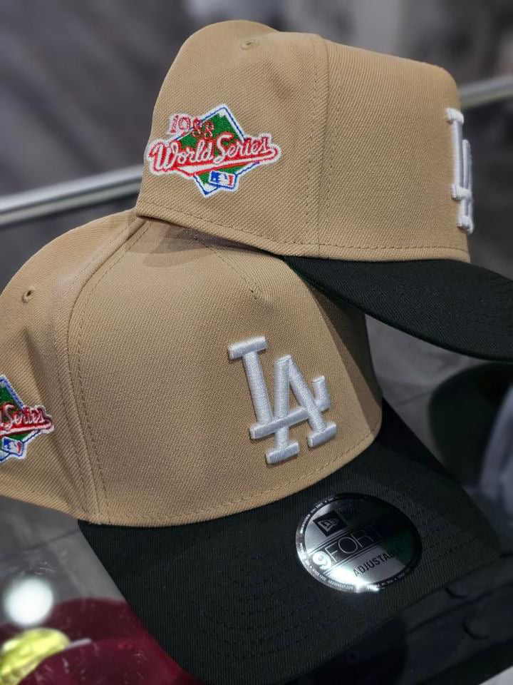 Los Angeles Dodgers Khaki & Black 2 Tone 9Forty A-Frame Snapback