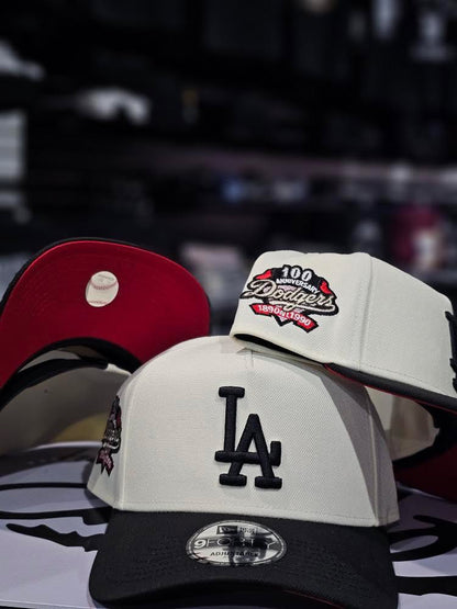 Los Angeles Dodgers Cream & Black 9Forty A-Frame Snapback