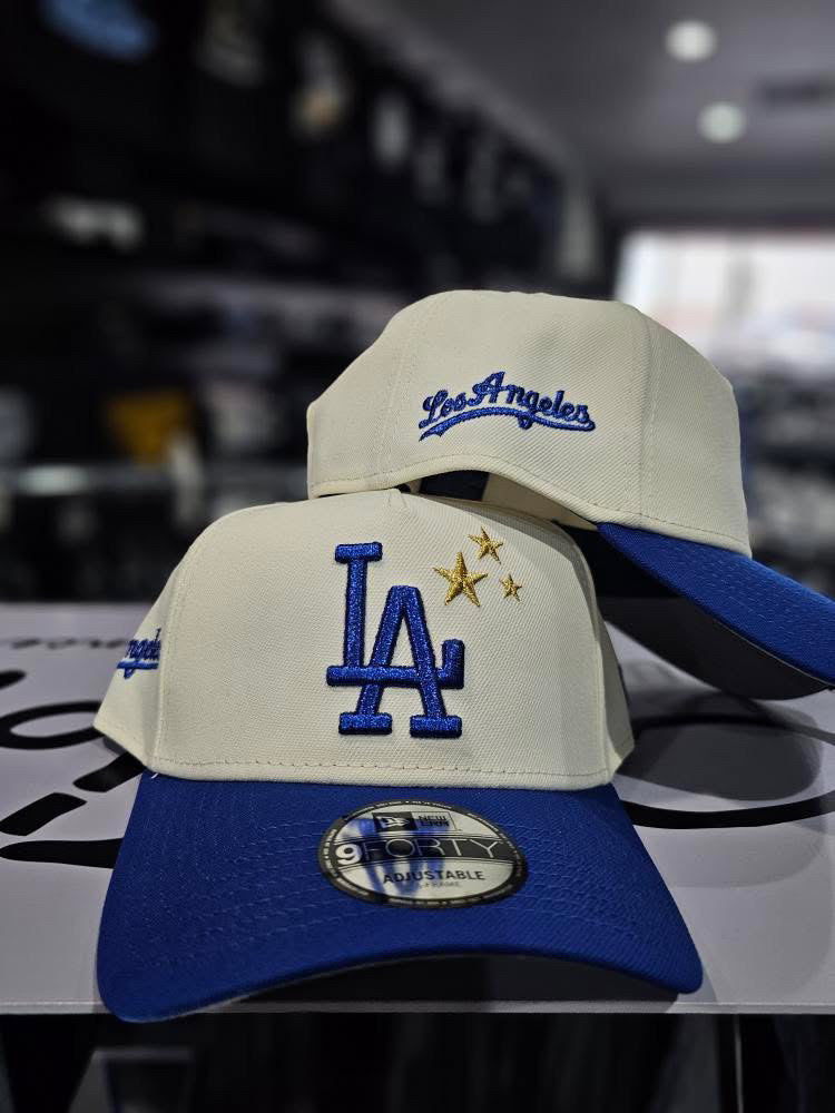 Los Angeles Dodgers Cream & Blue 9Forty A-Frame Snapback