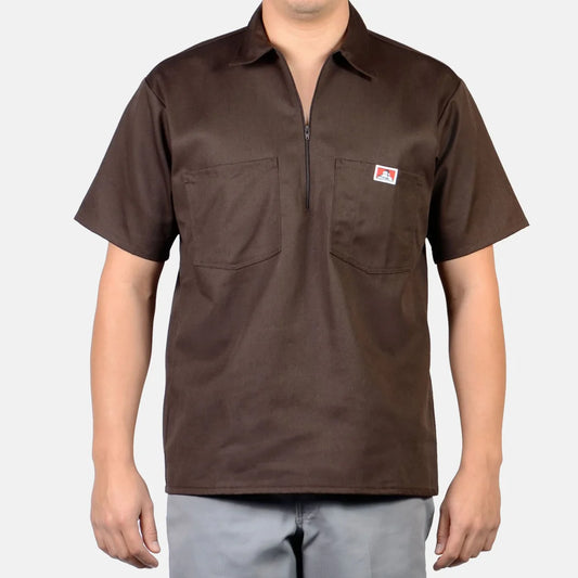 Ben Davis Brown Short Sleeve 1/2 Zip