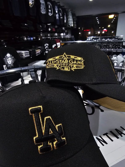 Los Angeles Dodgers Black & Gold 9FORTY A-Frame Snapback All Star Game side patch