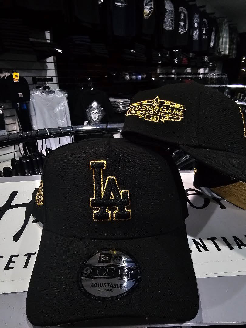 Los Angeles Dodgers Black & Gold 9FORTY A-Frame Snapback All Star Game side patch