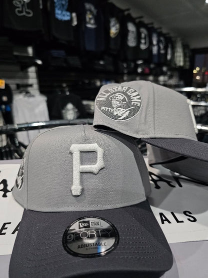 Pittsburgh Pirates Gray 9FORTY A-Frame Snapback All Star Game side patch