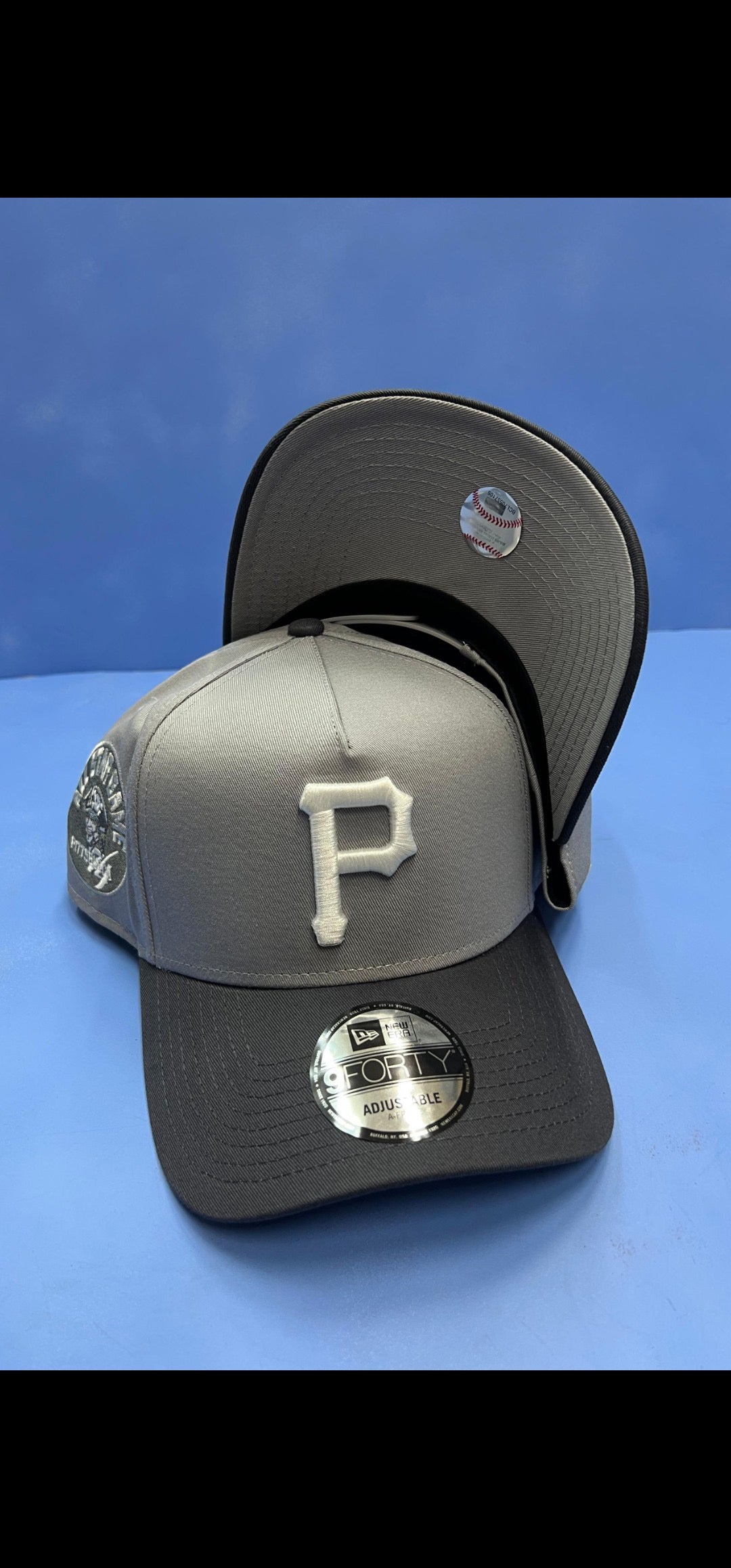 Pittsburgh Pirates Gray 9FORTY A-Frame Snapback All Star Game side patch
