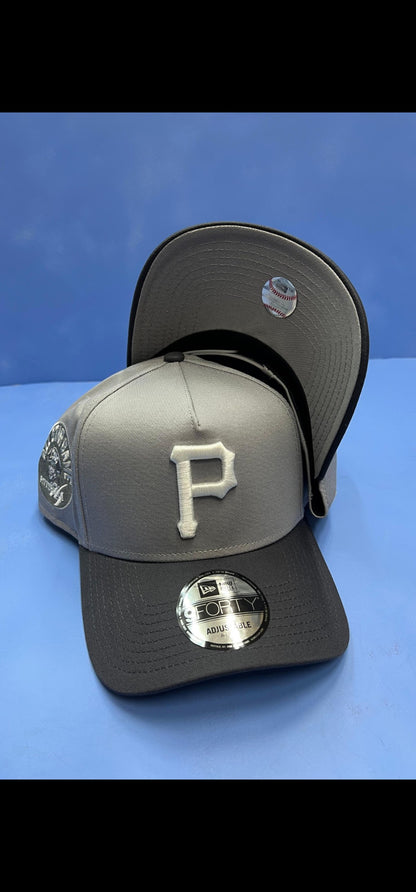 Pittsburgh Pirates Gray 9FORTY A-Frame Snapback All Star Game side patch