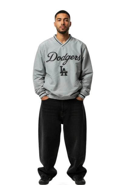Los Angeles Dodgers Genuine Merchandise MLB Windbreaker Mens Jackets - Light Grey