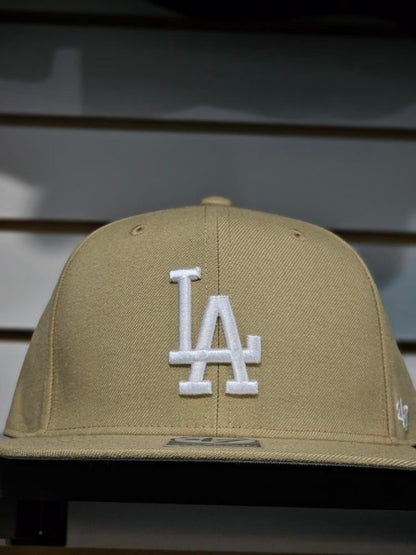 '47 Los Angeles
Dodgers captain brown/ white logo adjustable snapback