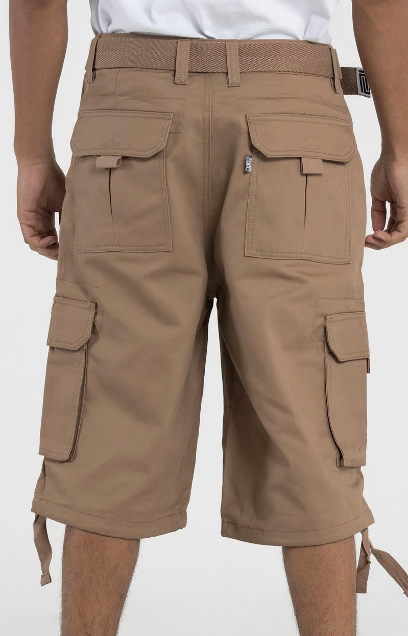 Pro Club Twill Cargo Shorts With Belt