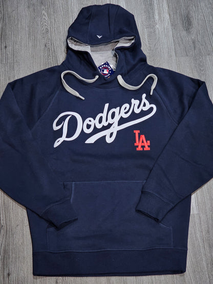 Los Angeles Dodgers Men’s NAVY Sweatshirt Antigua Victory Pullover Hoodie