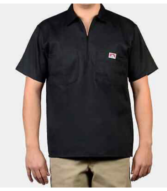 Ben Davis Short Sleeve 1/2 Zip Black