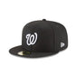 Washington Nationals Black and White Basic 59FIFTY Fitted