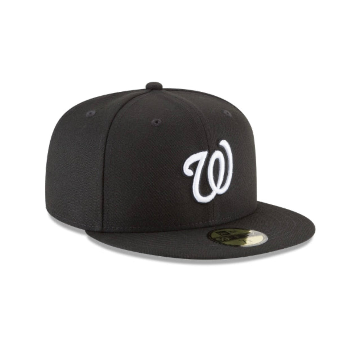 Washington Nationals Black and White Basic 59FIFTY Fitted