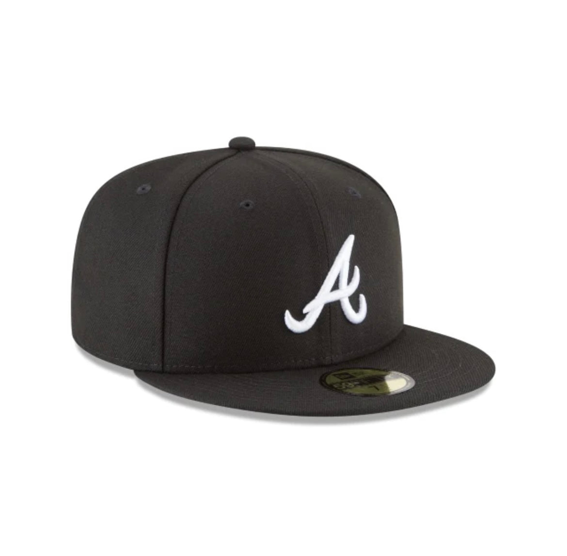 Atlanta Braves Black and White Basic 59FIFTY Fitted