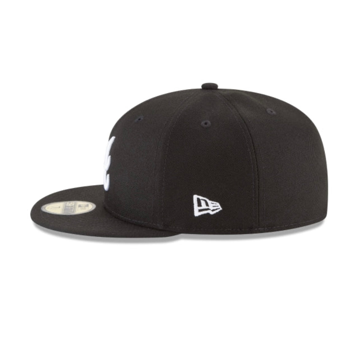 Atlanta Braves Black and White Basic 59FIFTY Fitted