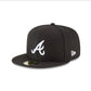 Atlanta Braves Black and White Basic 59FIFTY Fitted