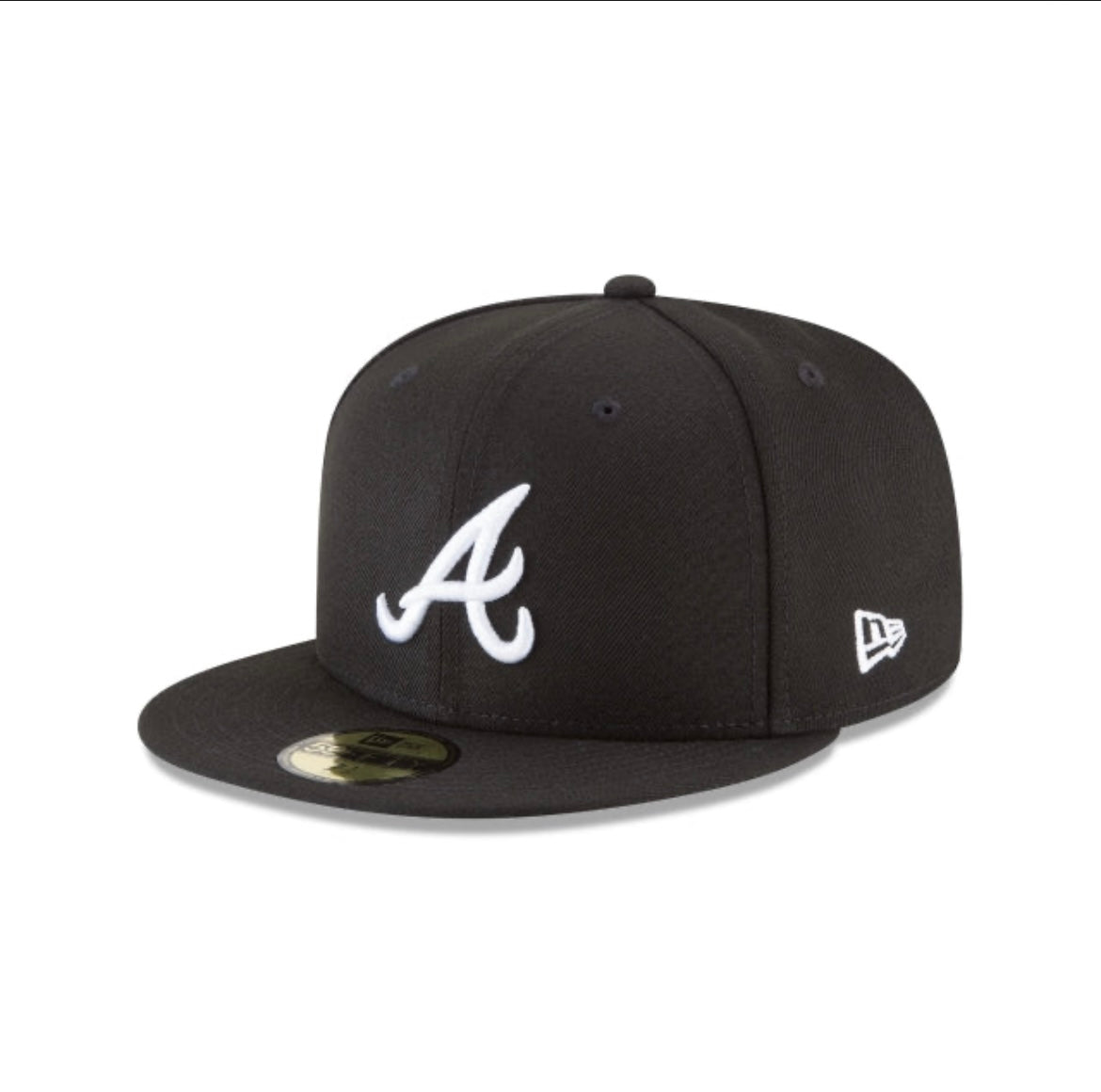 Atlanta Braves Black and White Basic 59FIFTY Fitted