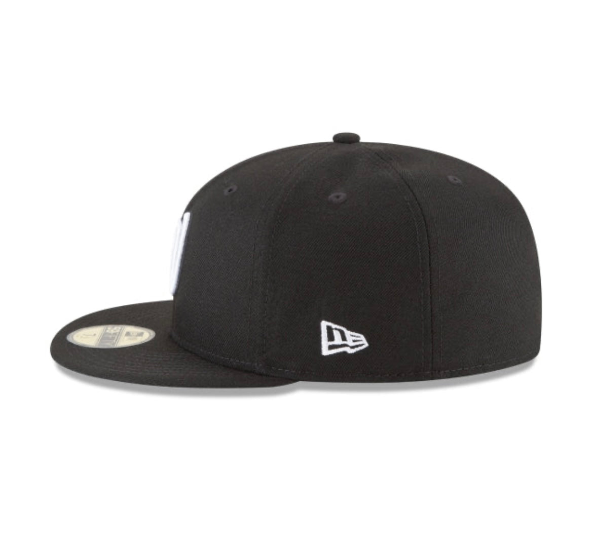 Washington Nationals Black and White Basic 59FIFTY Fitted