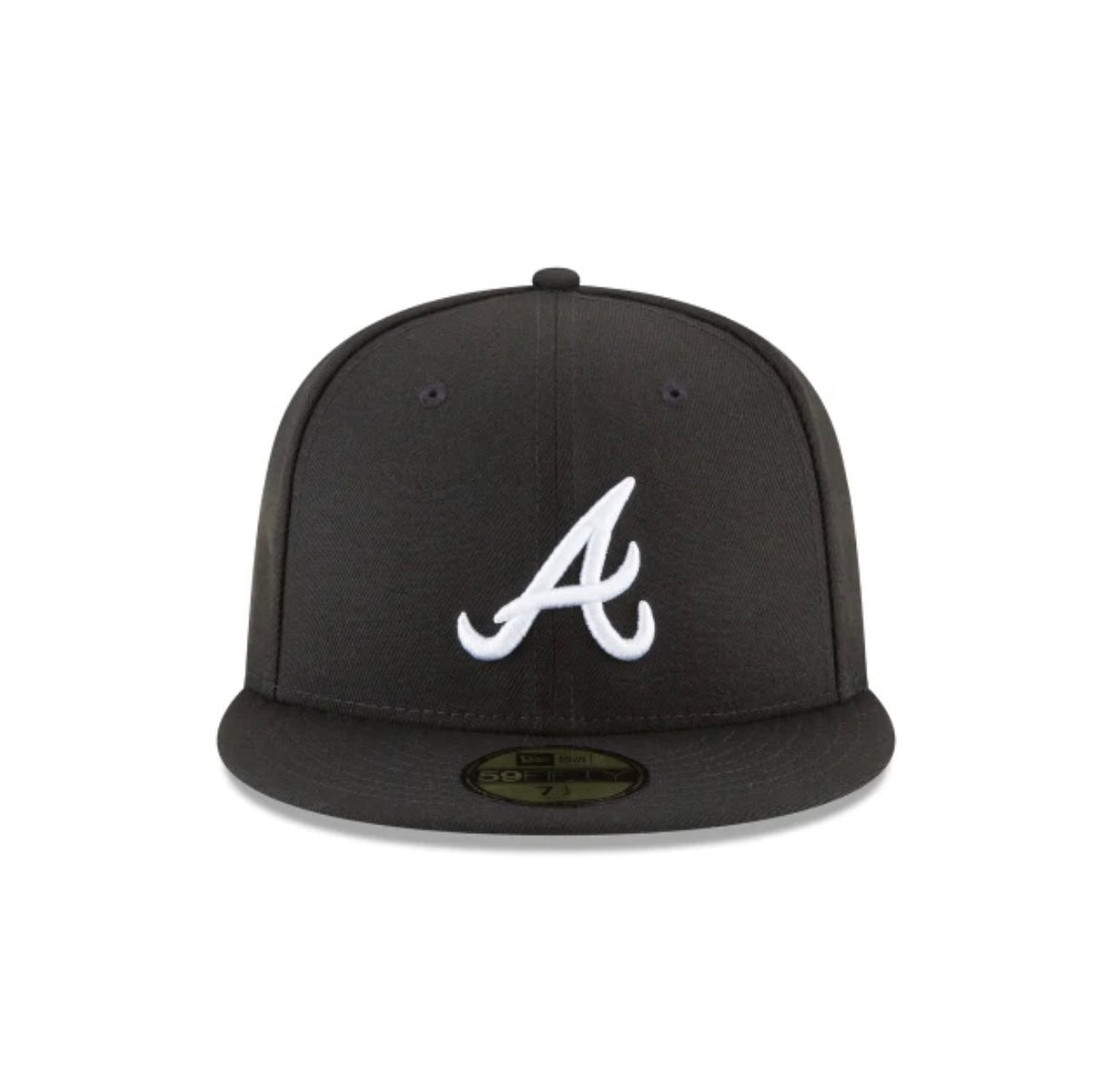 Atlanta Braves Black and White Basic 59FIFTY Fitted